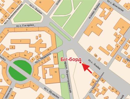 Билборд B в Полтаве, 3х6  Небесної Сотні вул.(Леніна), 30 схема