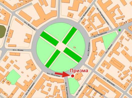 Призма A в Полтаве, 3х6  Соборності вул. (Жовтнева) (кінотеатр ім. Котляревского) - 398744 схема