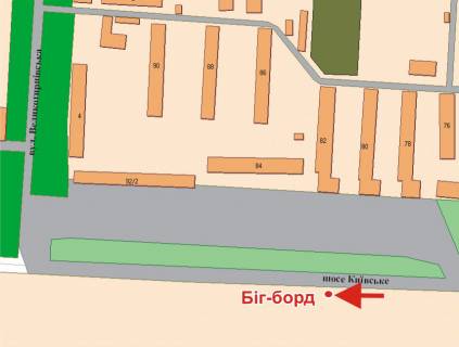 Билборд B в Полтаве, 3х6  К.Шосе вул., 82 (Эпіцентр) схема