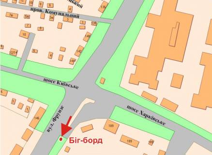 Билборд B в Полтаве, 3х6  Європейська вул. (Фрунзе),207 схема