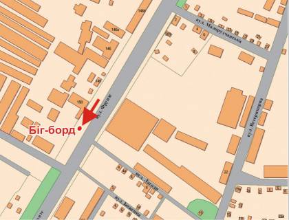 Билборд A в Полтаве, 3х6  Європейська вул. (Фрунзе), 150 схема