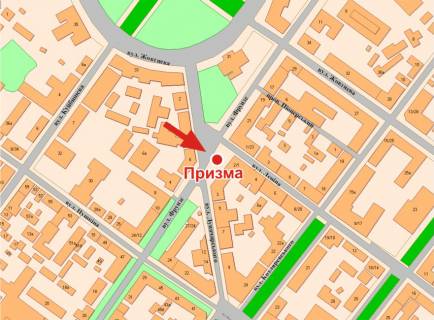 Призматрон, Призма A у Полтаві, 3х6  Європейська вул. (Фрунзе) та 1100-ліття Полтави вул. ("Арбат Престиж")  на перехр. - 398757 схема