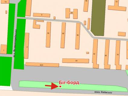 Билборд B в Полтаве, 3х6  К.Шосе вул, 84 схема