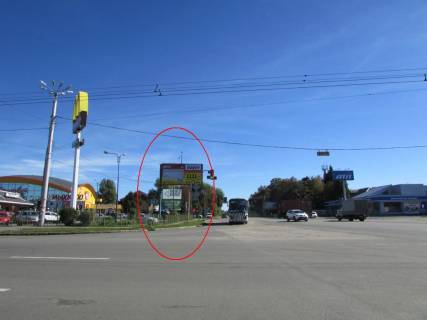 Билборд B в Полтаве, 3х6  Європейська вул. (Фрунзе) та Х.Шосе вул. (перехр.) фото 1