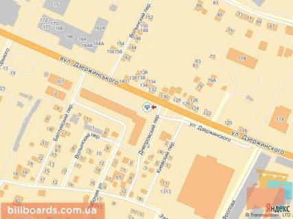 Білборд, Бігборд (Борд)  B у Мелітополі ул. Дзержинского  95 восток схема