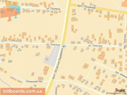 Билборд A в Мелитополе п-т. 50 лет Победы 14 схема