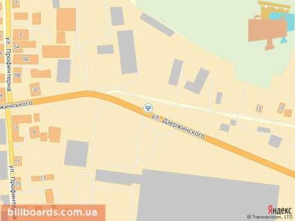 Білборд, Бігборд (Борд)  B у Мелітополі ул. Дзержинского 22 схема