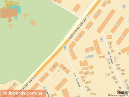 Билборд B в Мелитополе п-т.Богдана Хмельницкого 45 схема