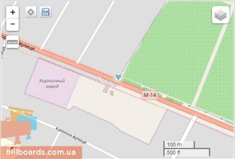 Билборд A в Мелитополе, 6x3  Ул. Дорожная 3 (Маршал старый) схема