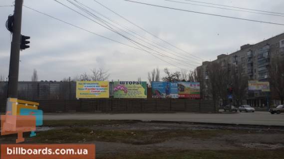 Билборд A в Мелитополе, 6x3  Ул. Воинов Интернационалистов ПИЛОРАМА  (лево) фото 1