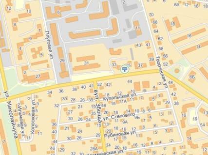 Билборд A в Львове, 3х6  вул.Мазепи 35-вул.Грінченка схема