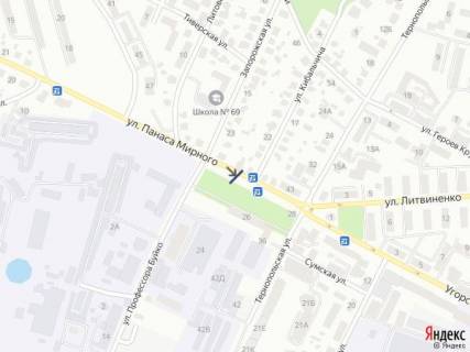 Билборд A в Львове, 3х6  вул.Панаса Мирного, 24 схема