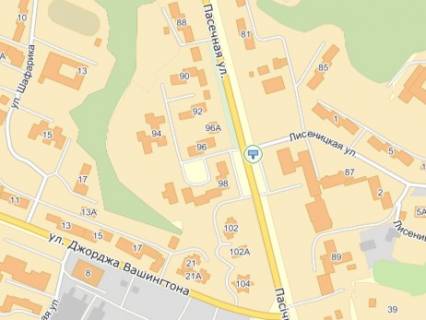 Билборд B в Львове, 3х6  вул.Пасічна 87-вул.Лисеницька схема