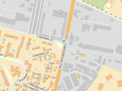 Билборд B в Львове вул.Кульпарківська-вул.Садова схема