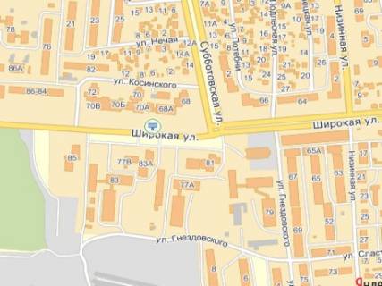 Билборд A в Львове вул.Широка 70 схема