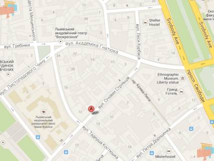 Ситилайт B в Львове, 1,2х1,8  вул.Січових Стрільців 16 схема