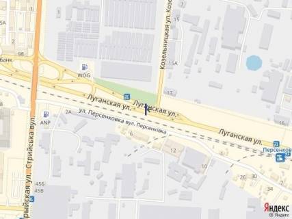 Билборд  в Львове вул.Луганська-вул.Козельницька, до вул.Стрийської схема