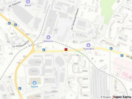Бэклайт B в Львове, 2,30х3,14  вул.Дж.Вашингтона, 7, до ТЦ Метро схема