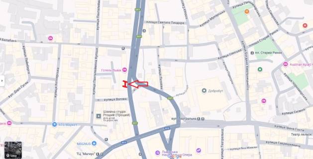 Ситилайт B в Львове, 1,2х1,8  Проспект В. Чорновола, готель Львів, Roshen, конценрт арена МАЛЕВИЧ схема