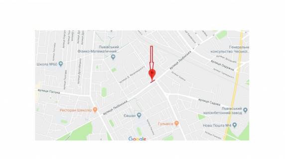 Ситилайт A в Львове, 1,2х1,8  вул.Любінська "Будинок меблів" АТБ (зупинка гр.транспорту) схема