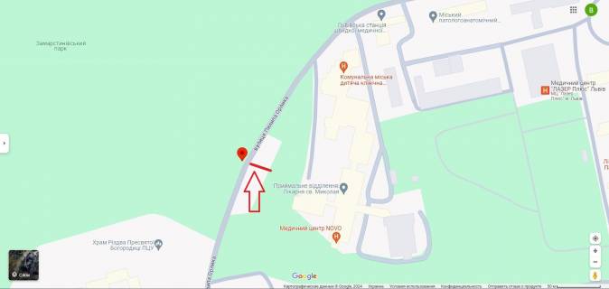 Ситилайт A в Львове, 1,2х1,8  вул П.Орлика, лікарня св Миколая схема