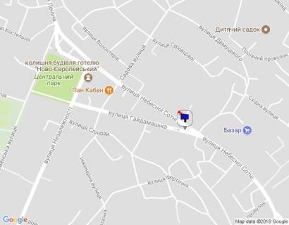 Нестандарт B в Умане, 1х4  (ул.Радянская) вул. Небесної сотні , 14, на развилке с(ул.Рафаила Черного) вул. Гайдамацька (базар возле швейной фабрики), сторона Б схема