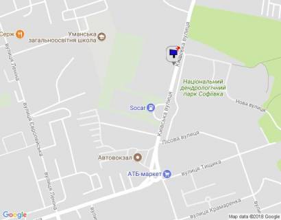 Нестандарт A у Умані, 1х4  вул.Київська, початок парковки, навпроти готелю Софіївський, за поворотом на ул.Новая, сторона А схема