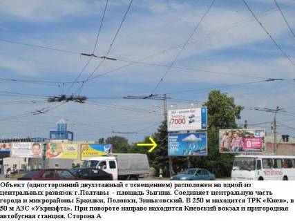 Призма B в Полтаве, 3*6  м.Полтава,вул.Зіньківска,1 (площа Зигіна, р-н Київського жд вокзалу) призматрон,одна з головних розвязок міста, ТРЦ "КИЇВ" - 325852 фото 1