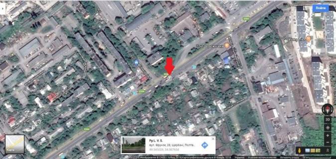 Билборд B в Полтаве, 3*6  м. Полтава  зупинка Геофізика .Поворот на мототрек "Розсошенці",картодром,аптечний склад. схема