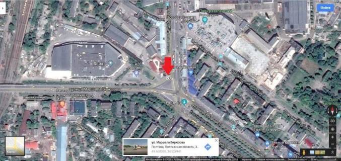 Призма B в Полтаве, 3*6  м.Полтава,вул.Зіньківска,1 (площа Зигіна, р-н Київського жд вокзалу) призматрон,одна з головних розвязок міста, ТРЦ "КИЇВ" - 325849 схема