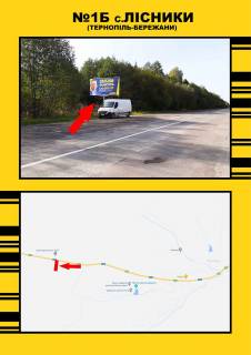 Билборд  в Лесниках (Тернопольской обл) с.Лісники Тернопіль-Бережани фото 1