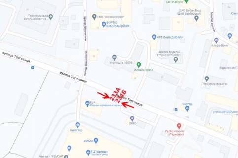 Ситилайт A в Тернополе вул.Торговиця (ТРЦ КРіСТАЛ) схема