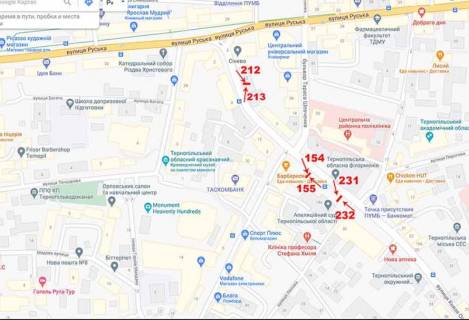 Сiтiлайт A у Тернополі вул.Острозького (біля "Барбареско") схема