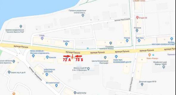 Ситилайт A в Тернополе Руська,4 ( Школа №6 нижн.) схема