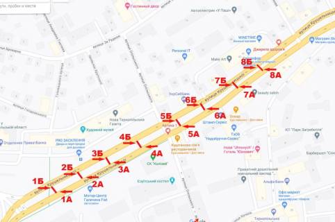 Ситилайт A в Тернополе Крушельницька,1 схема