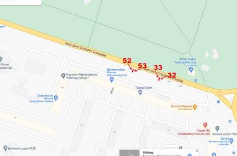 Ситилайт A в Тернополе Бандери схема