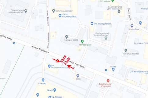 Ситилайт A в Тернополе, 1,2х1,8  вул.Торговиця (ТРЦ КРіСТАЛ) схема