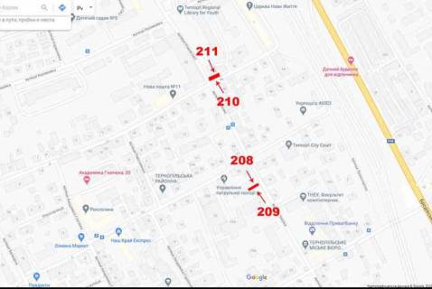 Ситилайт A в Тернополе вул.О.Теліги Новий Світ схема