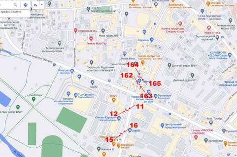 Ситилайт A в Тернополе Шептицького(біля Ельмарту) схема
