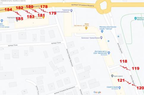 Сiтiлайт A у Тернополі Мазепи,5 схема