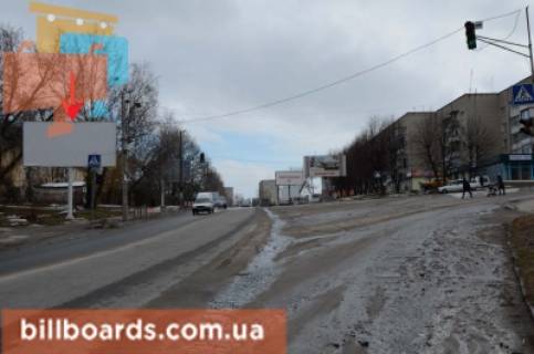 Билборд B в Бердичеве, 3х6  Бигборд (18м.кв.) Одеська, 49 (в р. Красн.гора) фото 1