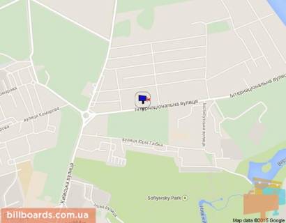 Билборд B в Умане, 3х6  ул. Интернациональная,  напротив 41 №3 схема