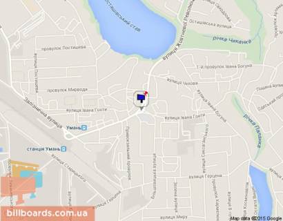 Билборд A в Умане, 3х6  пл. Івангородська (14 шк) схема