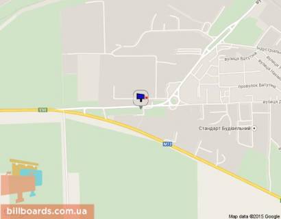 Билборд B в Умане, 3х6  ул. Деревянка, 17 схема