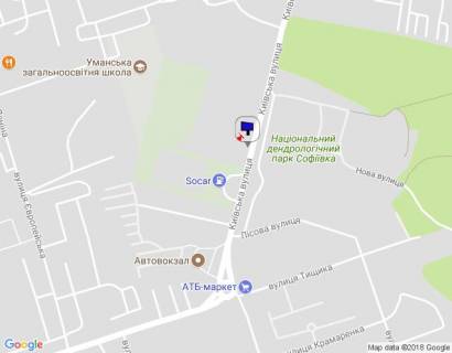 Білборд, Бігборд (Борд)  B у Умані вул. Київська -напртив входу в ДП Софіївка схема