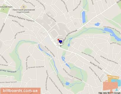 Билборд A в Умане, 3х6  ул. Труда-ул. Челюскинцев схема