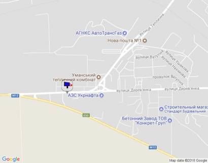 Билборд B в Умане, 3х6  ул. Деревянка, 19 схема