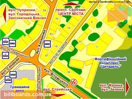 Сiтiлайт A у Львові вул. Вітовського, 38, місце 3 схема