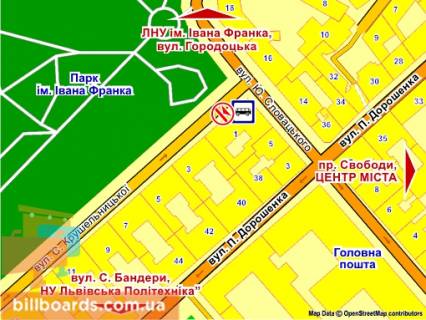 Сiтiлайт B у Львові вул. Крушельницької, 1, місце 1 схема