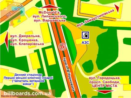 Сітіскролл Р/П у Львові пр. Чорновола (навпр. АЗС "Львів-Петроль", на р / с, з центру), пакет скролл 2 схема